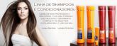 Linha completa de shampoos, condicionadores e creme